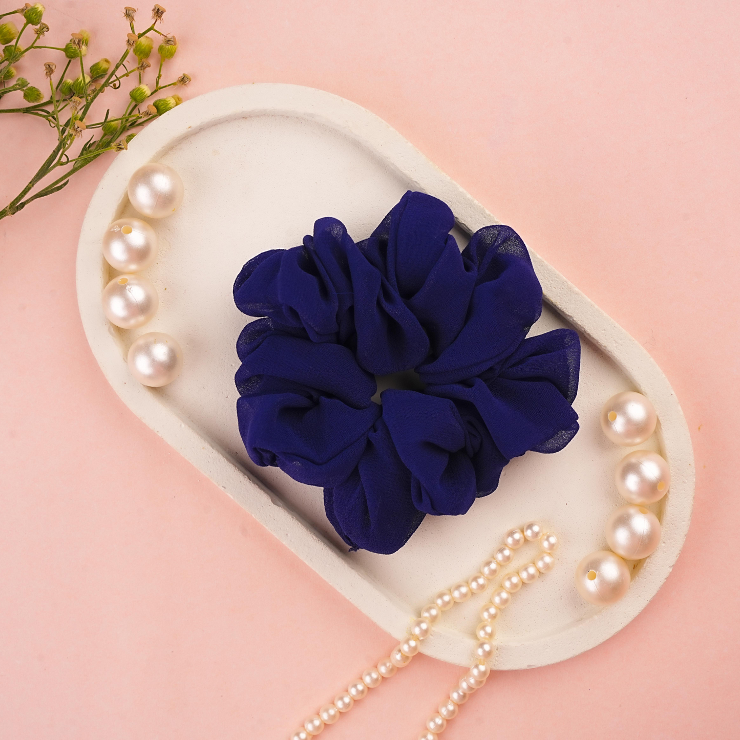 Royal Twilight Georgette Scrunchie