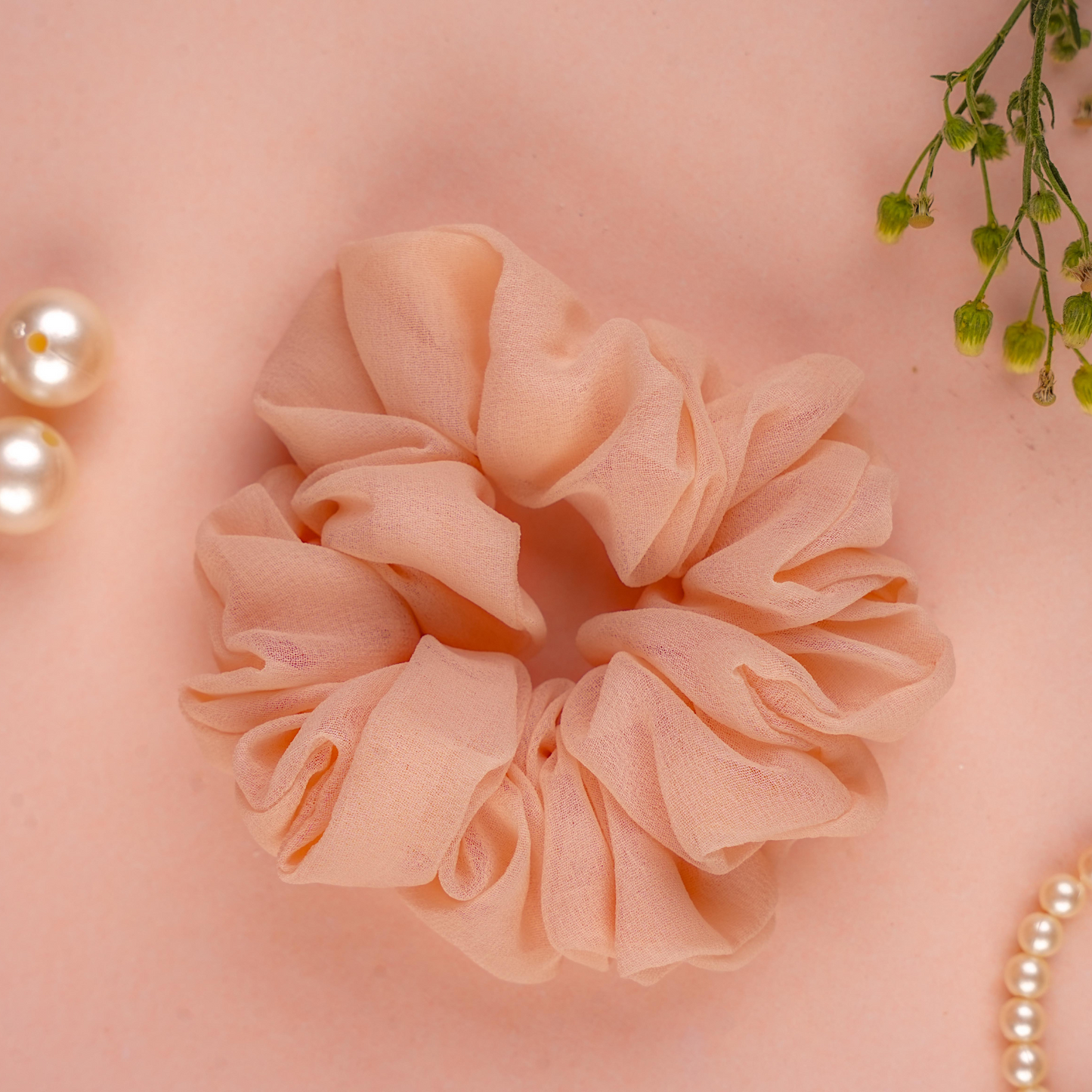 Peach Blush Dream Scrunchie