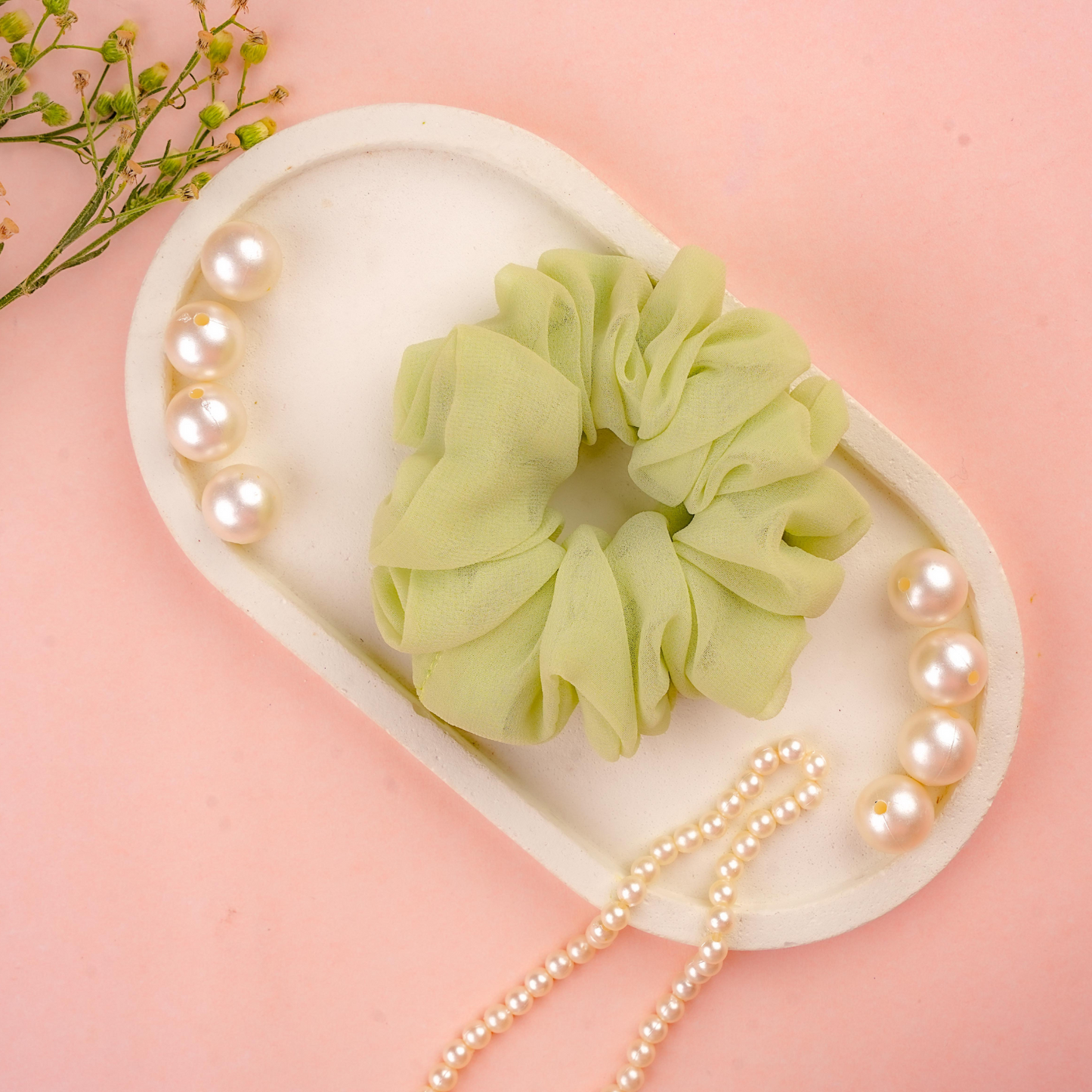 Olive Mist Scrunchie