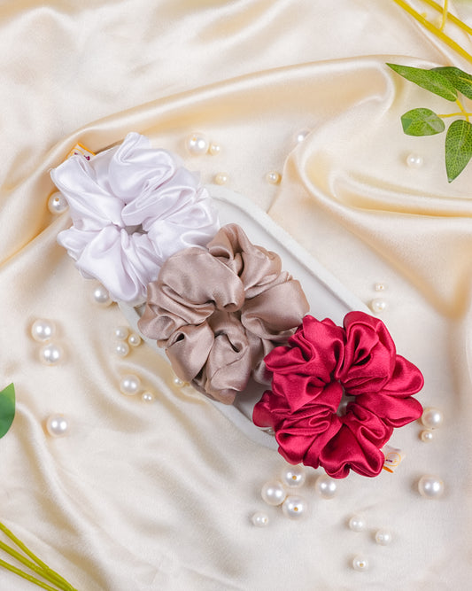 Satin Serenity Scrunchies Set