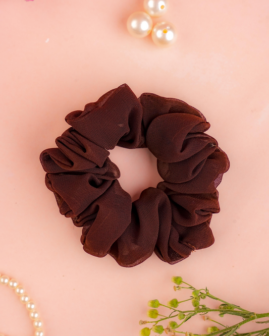 Espresso Elegance Scrunchie