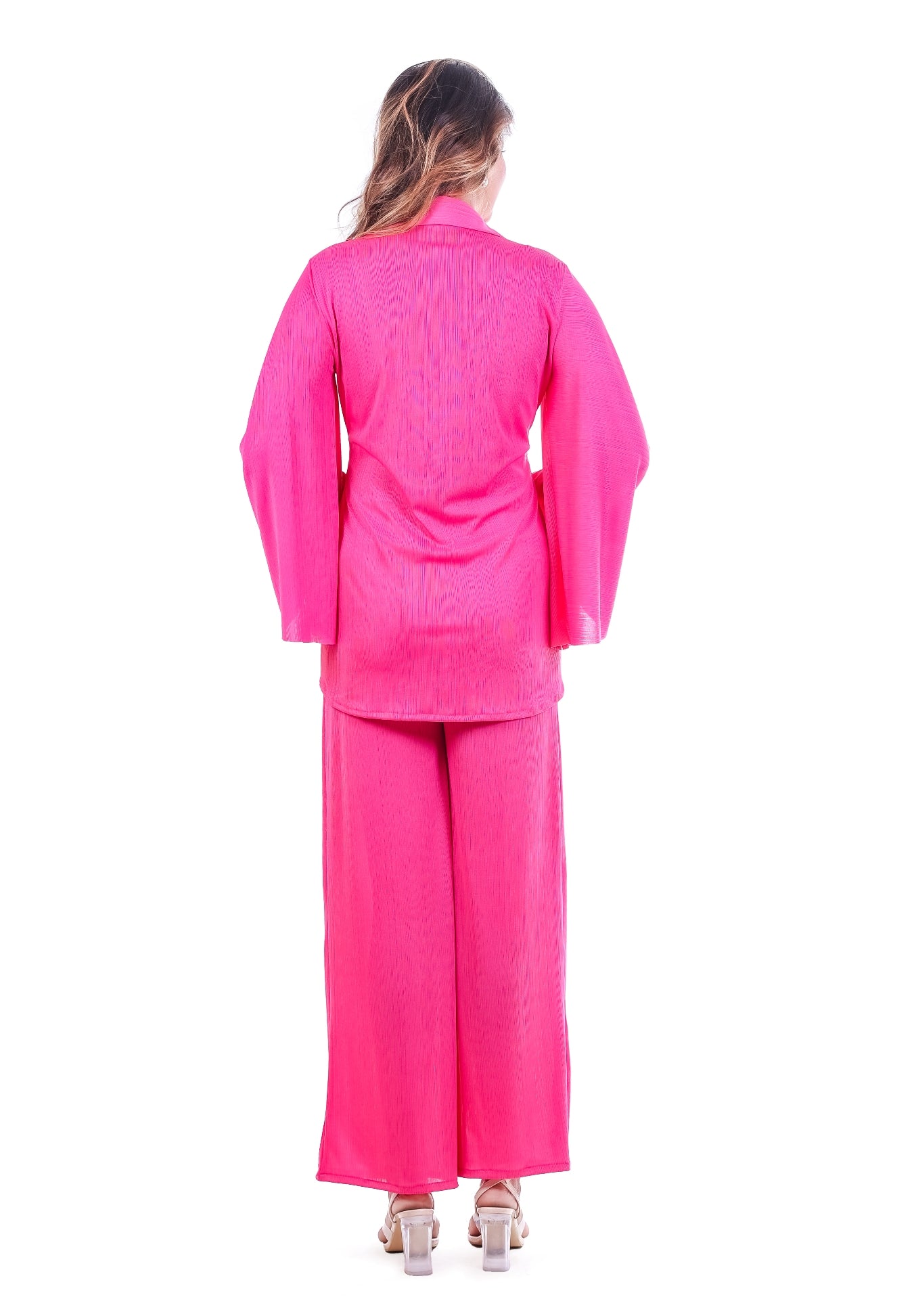 Trendy Attractive Women Hot Pink Co-ord Set