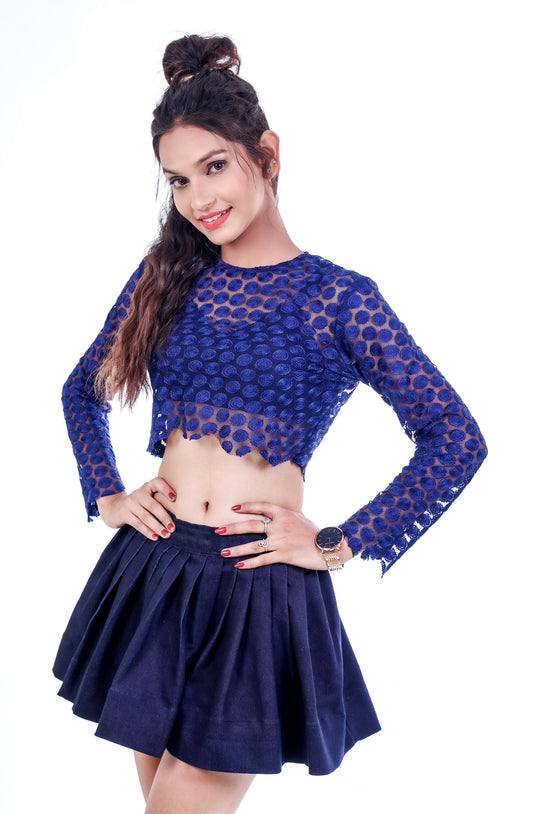 Stylish Round Neck Women Crop Top